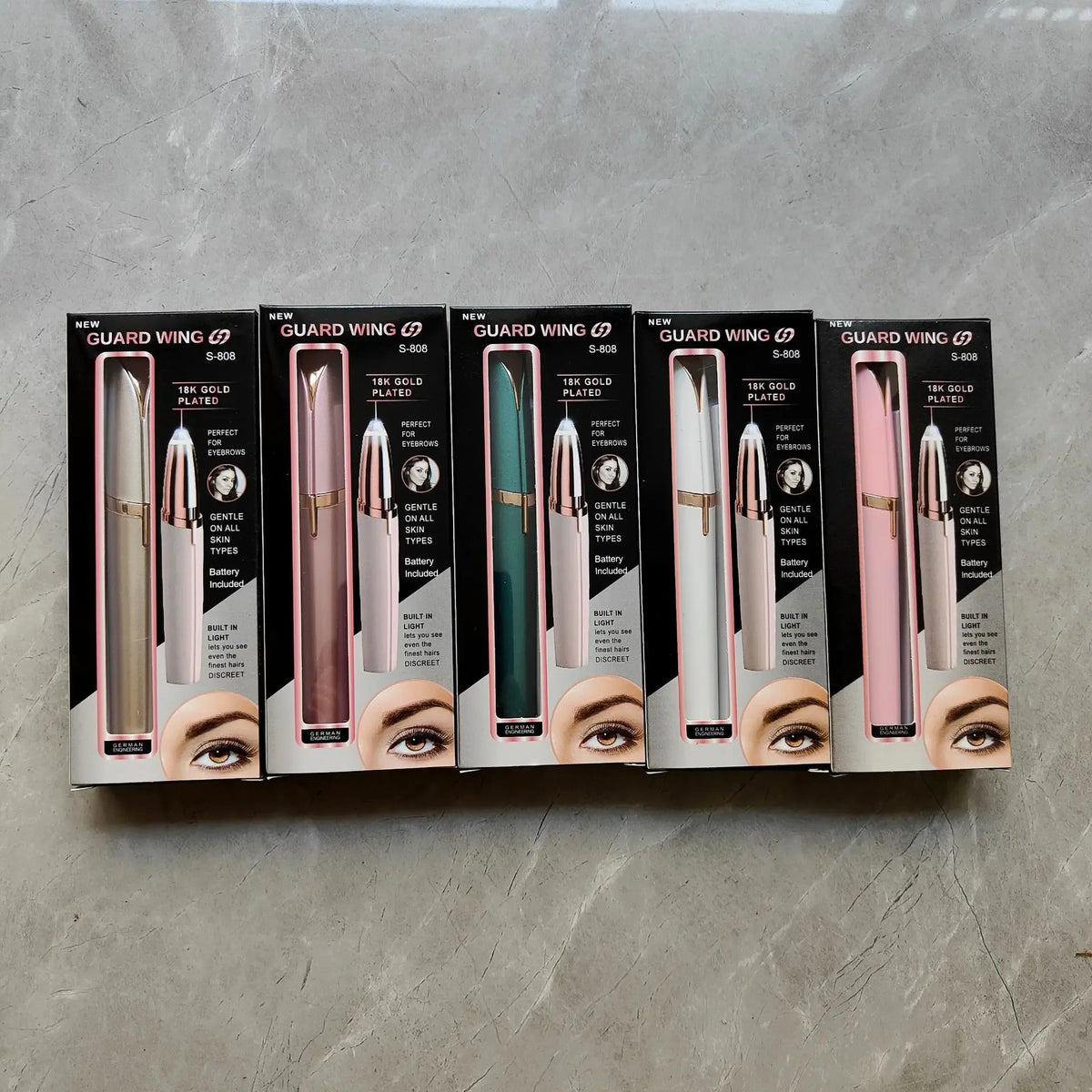Womens Electric Eyebrow Trimmer Eye Brow Shaper Pencil Face Hair Remover for Women Automatic Eyebrow Shavers Pocketknife