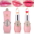 2 Pack Crystal Flower Jelly Lipstick,Magic Color Changing Lipstick,Ph Clear Temperature Color Changing Lipgloss,Lip Balm,Long Lasting Nourishing Moisturizing Lip Stick Set(Set A)