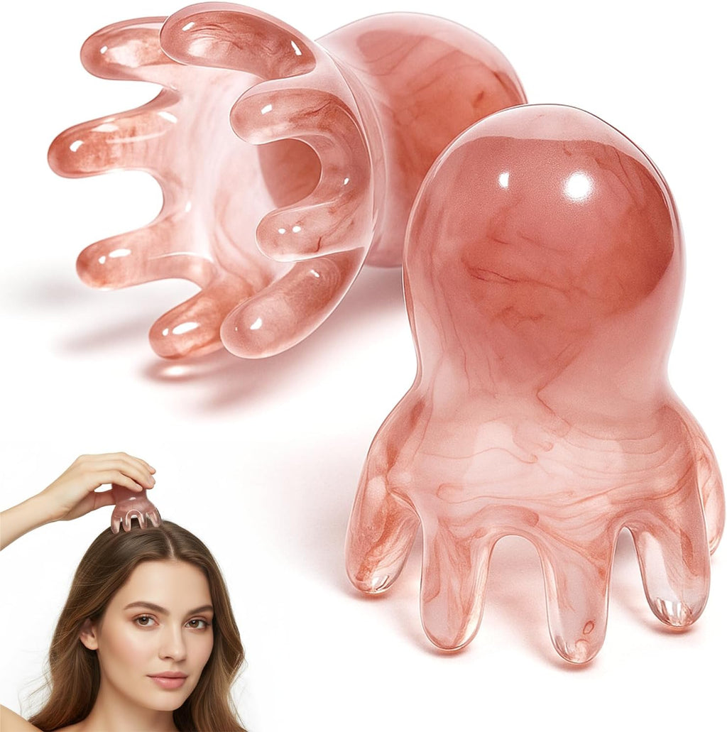 2 Pcs Head Massage Comb, Manual Scalp Massage Tool for Head and Body Relaxation Portable Acupressure Massager for Home Office